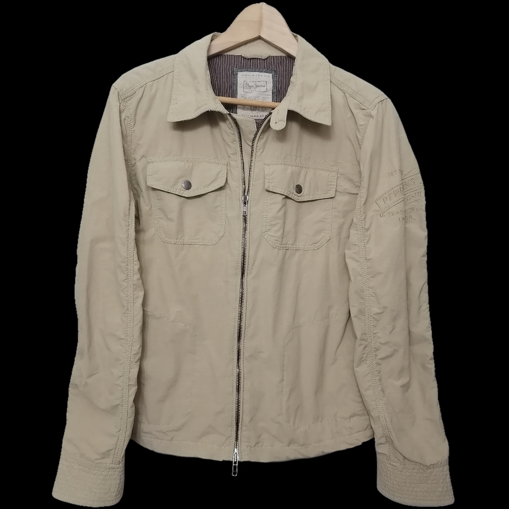 🌾 khaki casual jacket by Pepe Jeans